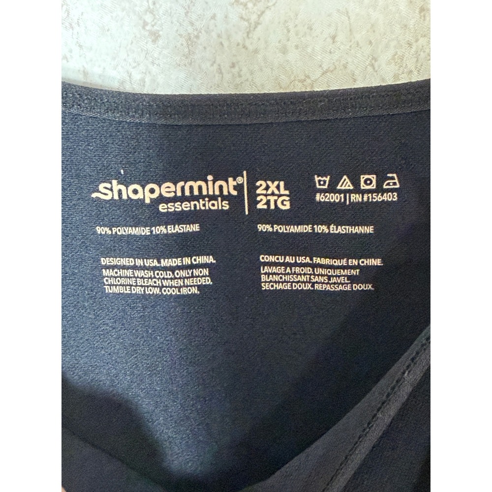 Shapermint Essentials Black All Day Every Day Scoop Neck Cami Tank Top 2XL‎ - Picture 4 of 5